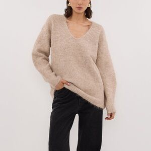 DISSH Salma Oat V Neck Jumper